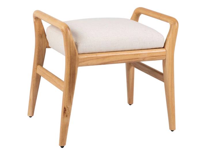 Mid.you Sitzbank, Natur, Holz, Kautschukholz, massiv, 1-Sitzer, Füllung: Schaumstoff, 56.5x51x40 cm, Esszimmer, Bänke, Sitzbänke