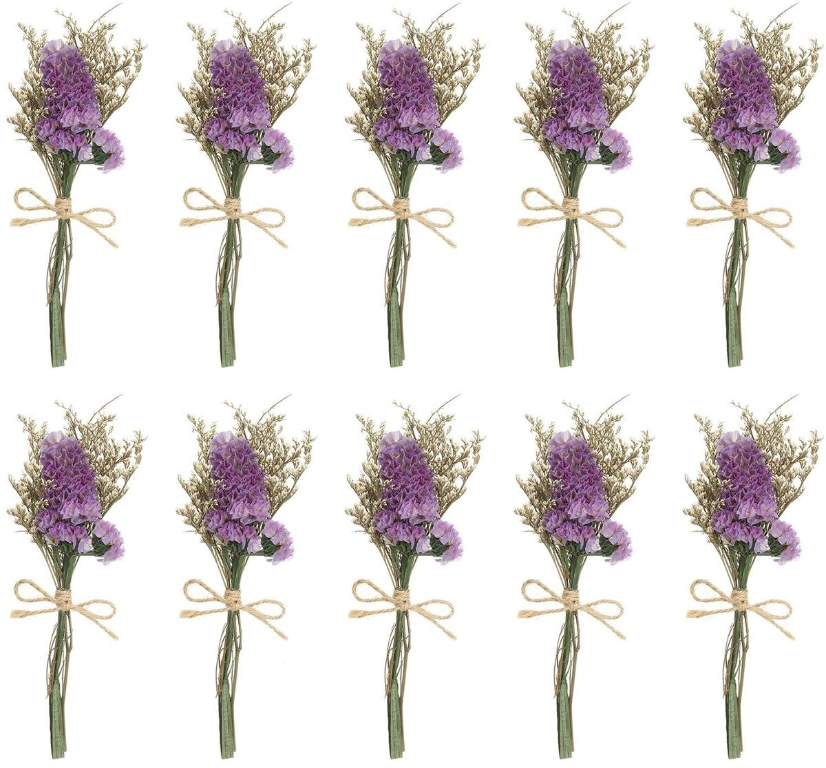 Omgoods Mini Droog Boeket met Vergeet-mij-nietjes en Gypsophila