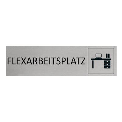 CombiCraft Aluminium Türschild Flexarbeitsplatz 165x45mm mit 3M-Tape