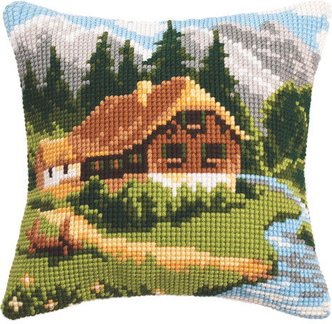 Kreuzstichkissen "Bergzeit"