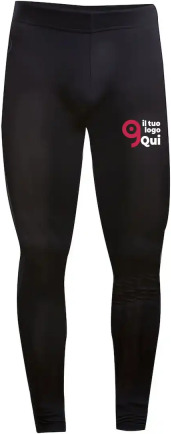 Pantalone da running donna  nero, elastico e rifrangente Personalizzate o neutre Clique