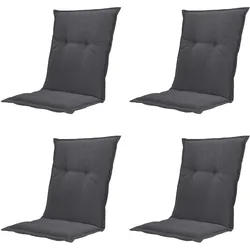 Sesselauflagen-Set Basic 4-tlg. Schwarz Niedriglehner