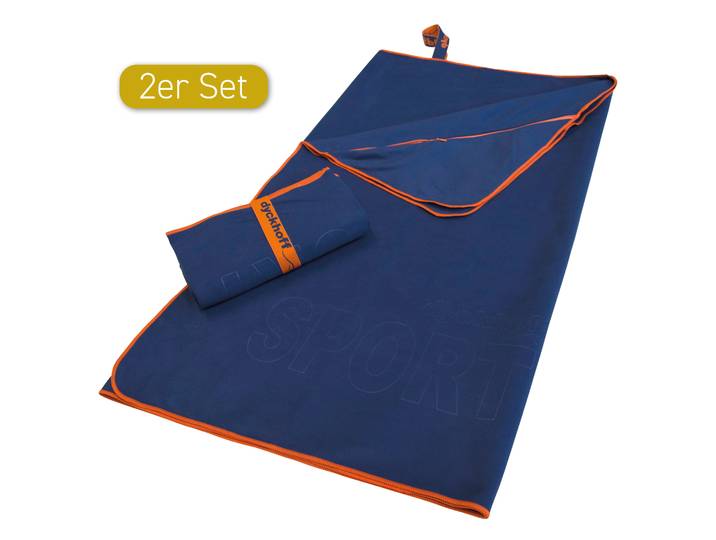 Sporthandtuch DYCKHOFF Mikrofaser Sporttuch , blau (nachtblau), B:60cm L:120cm, Microfaser, Obermaterial: 90% Polyester, 10% Polyamid, Handtücher, Sporthandtuch, auch als 2er Set erhätlich