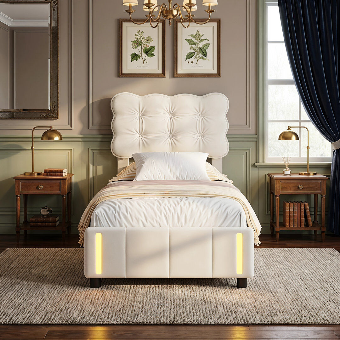 Metro Ottoman Bed Beige 90*190cm