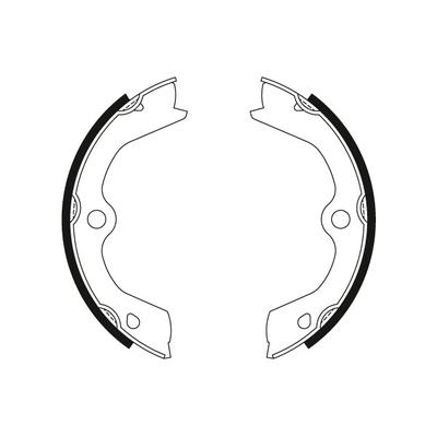 TRW Bremsbackensatz, Feststellbremse gs8606 für DAIMLER JAGUAR