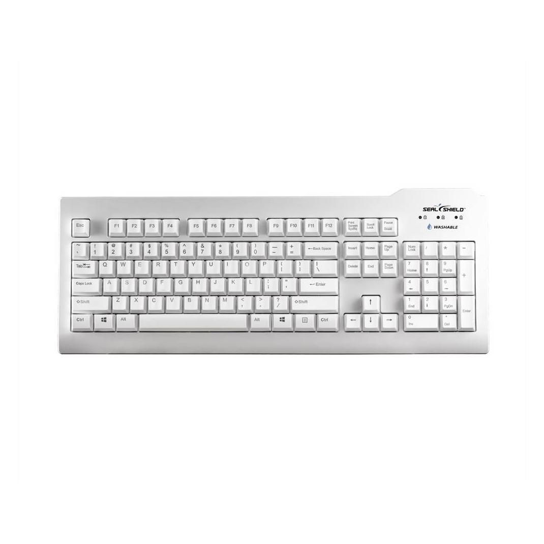 Seal Shield Silver Seal Tastatur USB white SSWKSV208DE (DE, Kabelgebunden) (SSWKSV208DE)