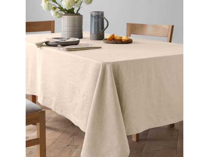 Nappe en coton blanc craie
