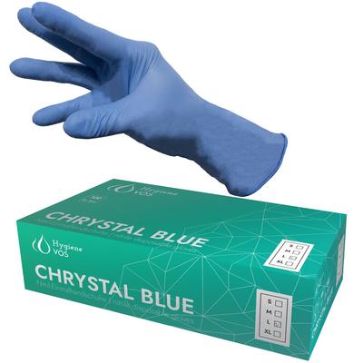 Hygiene VOS Nitril Einweghandschuhe Chrystal Blue – 10 Boxen à 100 Stück, Größe M