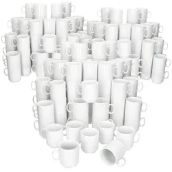 120er Set EVENT stapelbare Kaffeebecher weiß Porzellan 250 ml