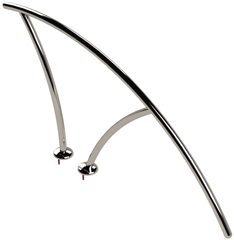 Eichenwald Ideal Edelstahl Eichenwald Modell 16.5 Griffbogen Typ M für Schwimmbäder runder Flansch