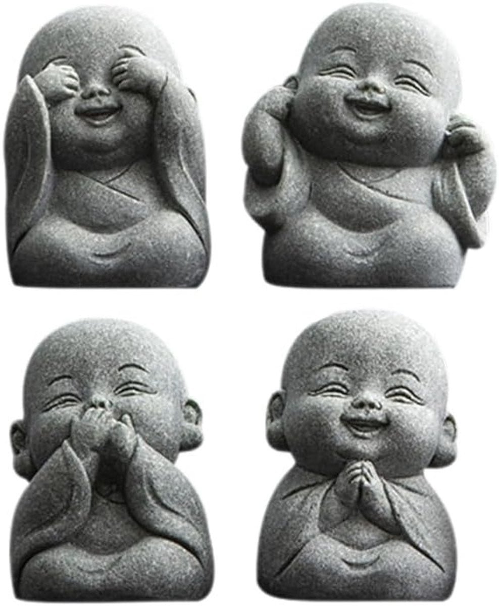 Set van 4 miniatuurbeelden voor decoratie en kunsthandwerk