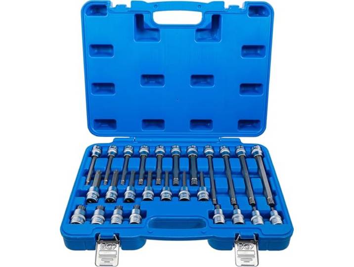 BGS 5180 Jeu de douilles à embouts 12\,5 mm (1/2\ ) Denture multiple intérieure (pour XZN) 26 pièces