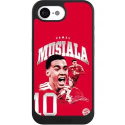 Nivocase Hülle für Apple iPhone 17e Handyhülle NIVOcore Case Schwarz FC Bayern München FCB Jamal Musiala (Apple iPhone 17e), Smartphone Hülle, Schwarz