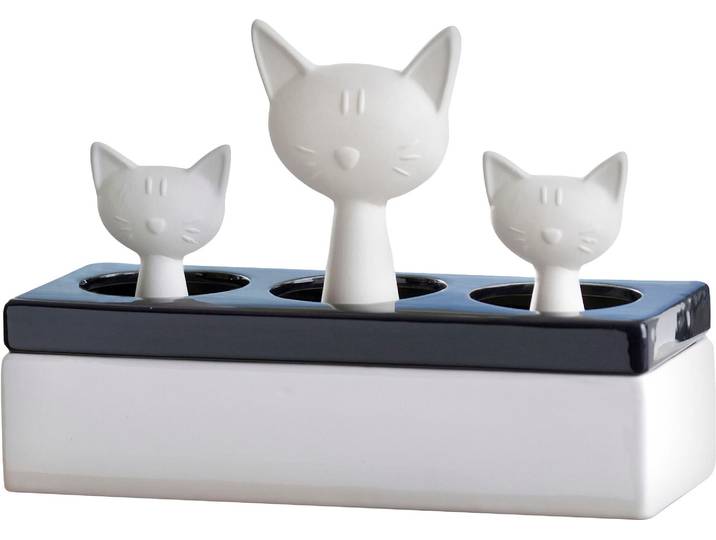 Luftbefeuchter MAXIMEX Katzenfamilie , schwarz-weiß (weiß, schwarz), B:22cm H:15,5cm T:8,5cm, Luftbefeuchter, Luftbefeuchter, verbessert das Raumklima