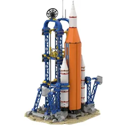 Brixies Plus Rakete mit Satellit/ Space Rocket with satellite