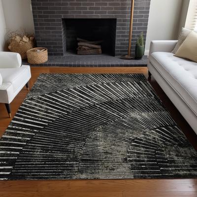 Addison Rugs Machine Washable Indoor/ Outdoor Modern Fan Chantille ARug