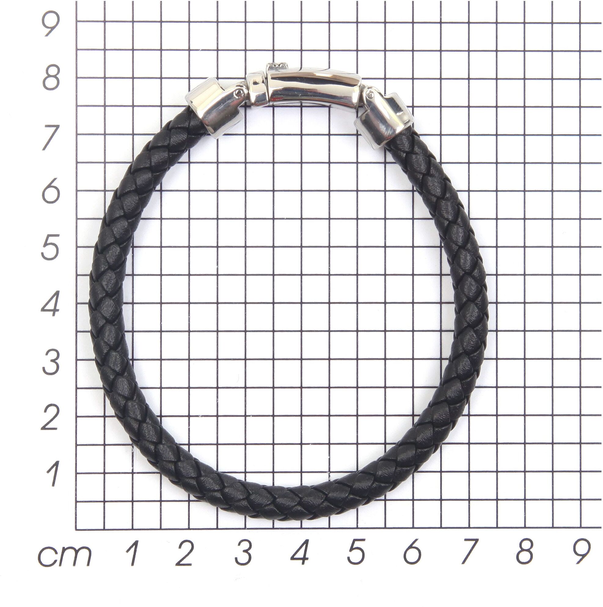 Lederarmband FIRETTI "im sportlichen Design, geflochten", schwarz (edelstahlfarben, schwarz), Armbänder, Herren, 22cm, Edelstahl Leder, Edelstahl, Leder, Lederarmband edelstahlfarben, schwarz 22cm, Edelstahl Leder