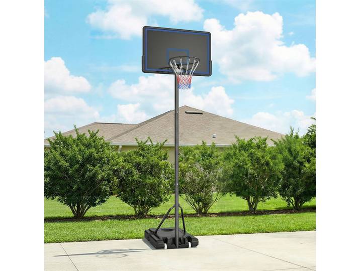 SPORTNOW Panier Basketball Réglable 1,35-3,05m avec Roues et Lest