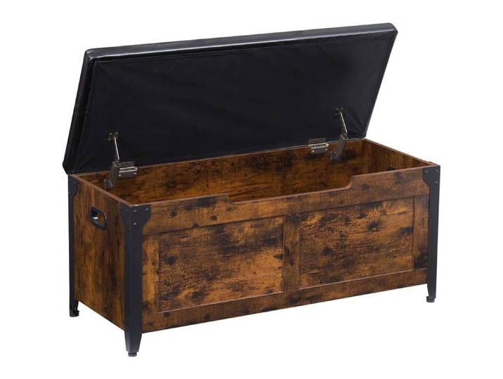 Banc de rangement des chaussures entrée 101 x40x 46cm - marron Rétro