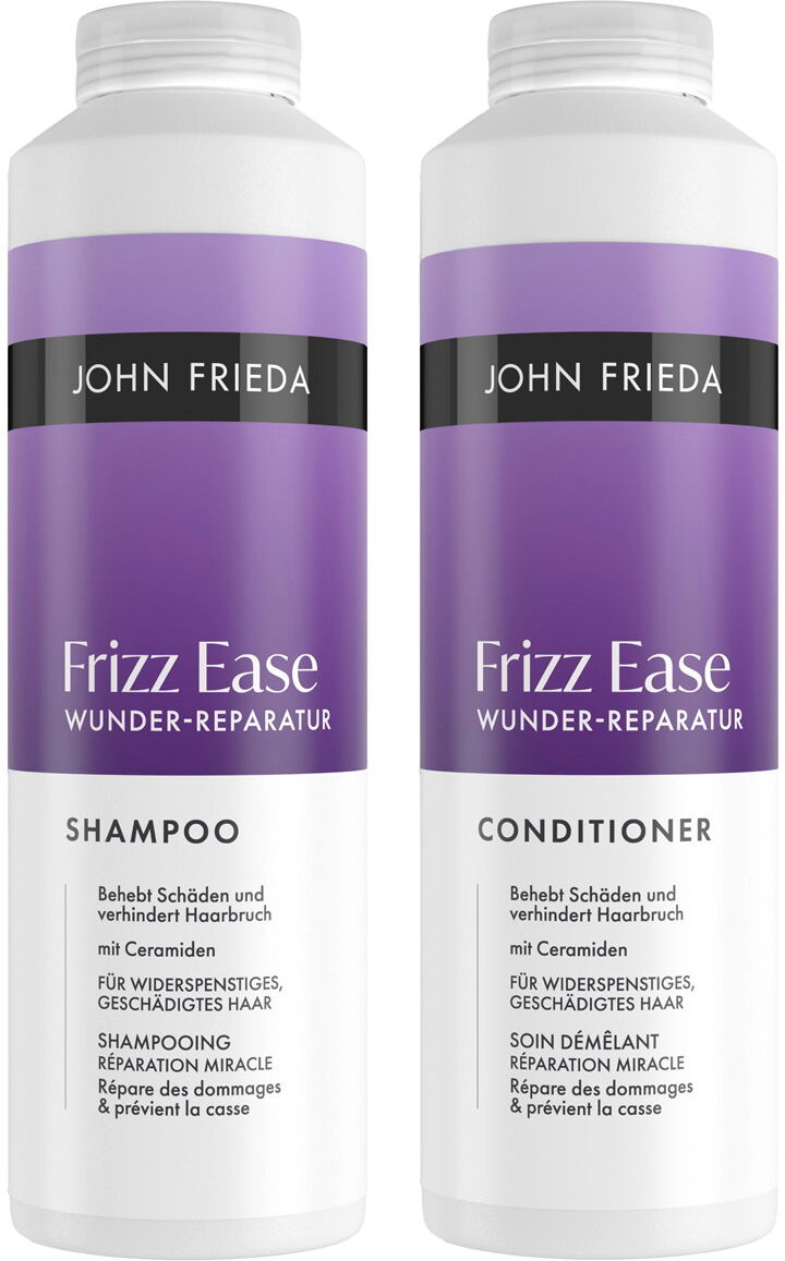 1L JOHN FRIEDA Frizz Ease Wunder Reparatur Duo Set (Shampoo 500ml + Conditioner 500ml)
