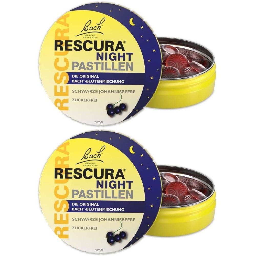 Bach OR Rescura Night PAS x2 2x50 g Pastillen