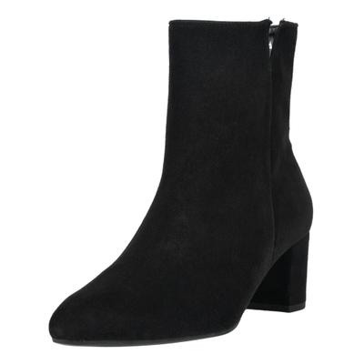 Stiefelette GABOR "Gabor Stiefelette Veloursleder", Damen, Gr. 37,5, schwarz, Veloursleder, Schuhe Stiefelette