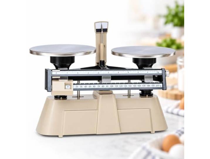 Mechanische Waage mit Doppelpfanne Komplettes verschiebbares Gewichtssystem for die Wägepraxis in der Universitätslehre