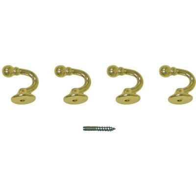 Raffhaken INDEKO "Tours, rund", grau (messingfarben), Ø:3cm, Metall, Raffhalter