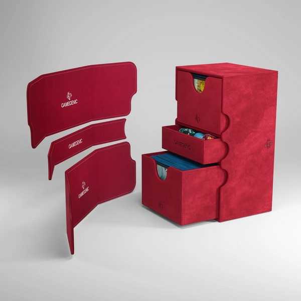 Gamegenic Stronghold 200+ XL - Red Card Game Accessory for Organizing Trading Cards and Accessories