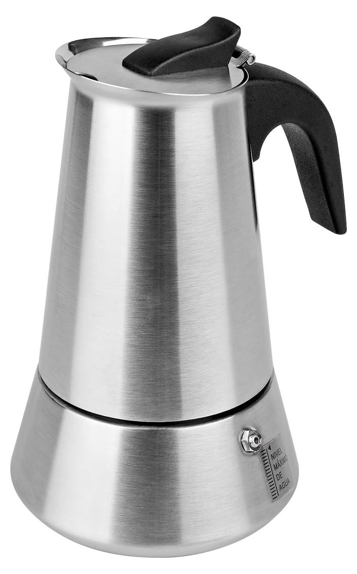 Dripio Espressokoker voor inductie, 4 kopjes, 200 ml, roestvrij staal