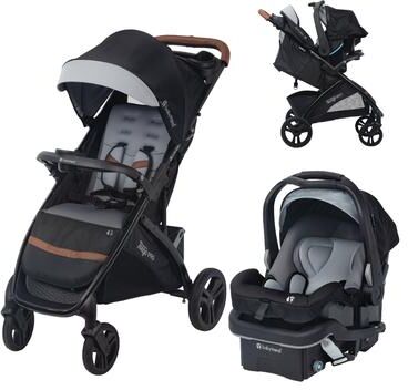 Baby Trend Tango PRO Travel System with Secure-Lift Infant Car Seat, Dash Black