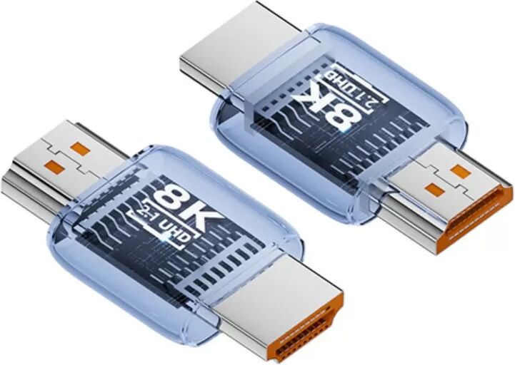 INF UHD HDMI Adapter männlich-zu-männlich (3er-Pack) — HDMI 2.1 8K 60Hz 180° Gerade Verbindung für PC, Laptop zu TV/Monitor Blau