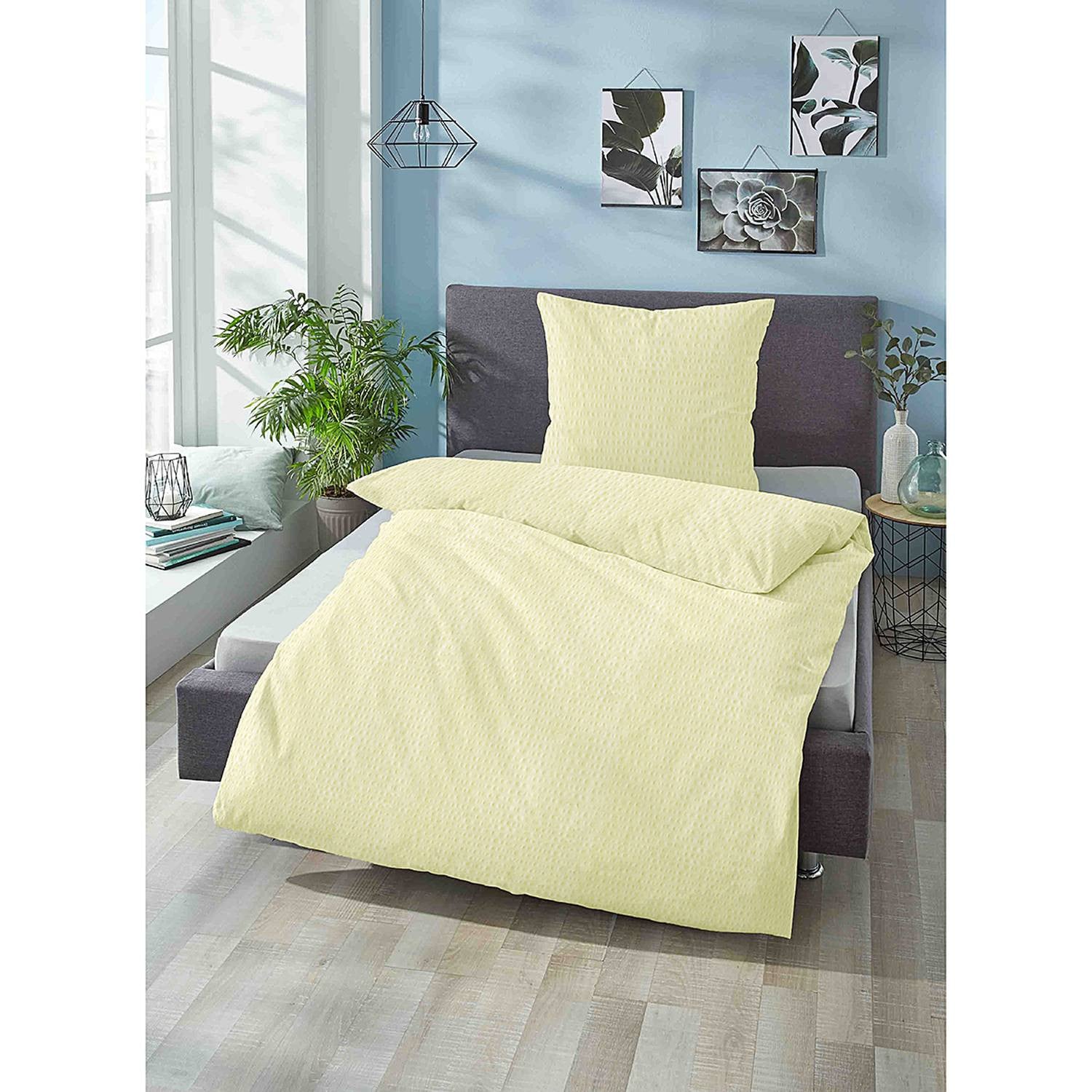 home24 Sleep & Protect Beddengoed Geel B: 135 cm, L: 200 cm