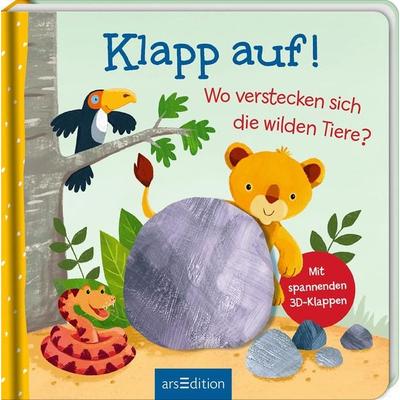 Klapp auf! Wo verstecken sich die wilden Tiere?, Gebundene Ausgabe von Nicola Anker, arsedition, 978-3-8458-6103-6