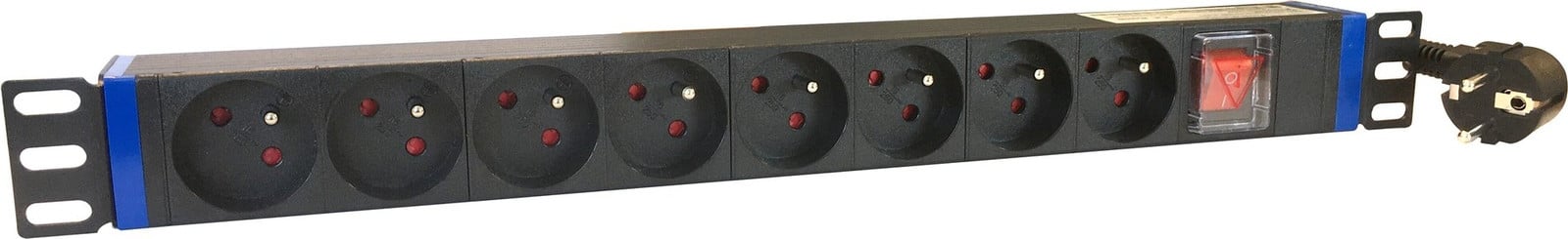 DSIT 19-inch stekkerdoos met aardingspen DS-8PDU-PE