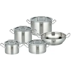 ELO Topfset Gourmet Plus 5-teilig, Pfannenset + Topfset, Silber
