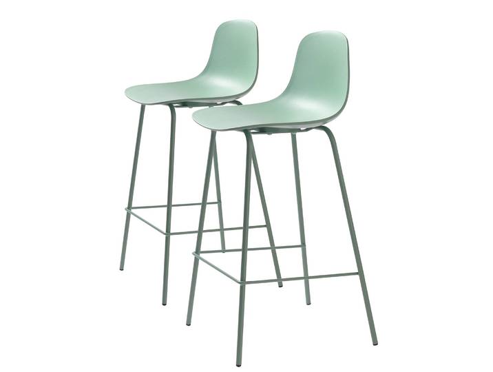 Chaises de bar Felin (lot de 2) 41 x 93 x 48cm Vert menthe