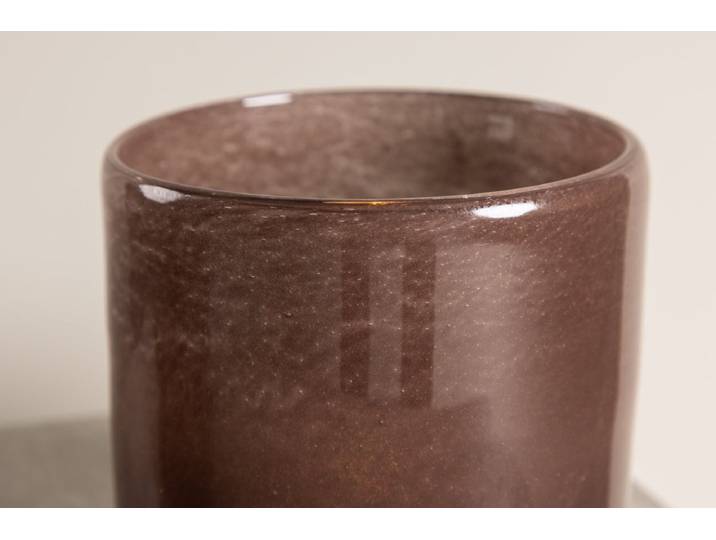 Laterne Eddie - Laterne aus Glas in verschiedenen Farben - Braun - Luxusbetten24