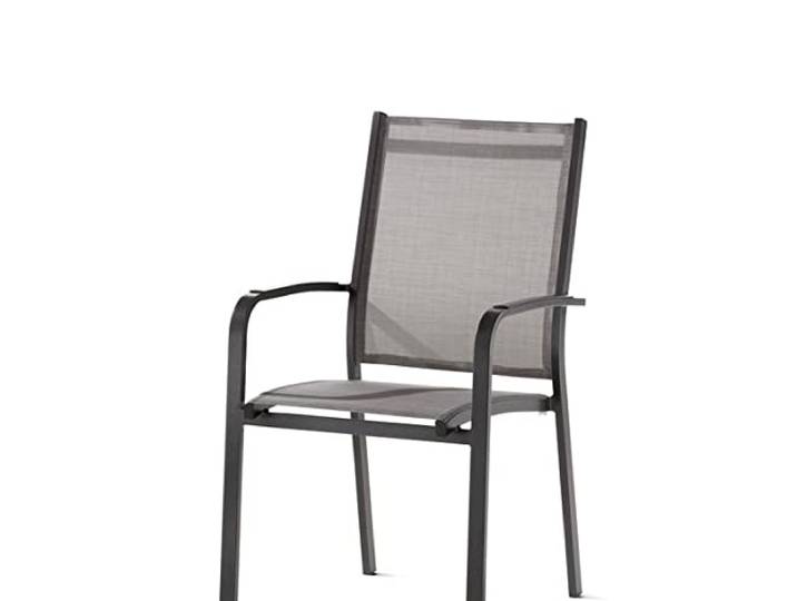 Meran Sessel Struktur dunkelgrau, Stoff Textilux® hellgrau