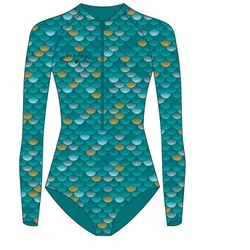 # Mahina Mermaid SurfSuit (Oberteil) - Aquamarine - Gr. 122 - 134
