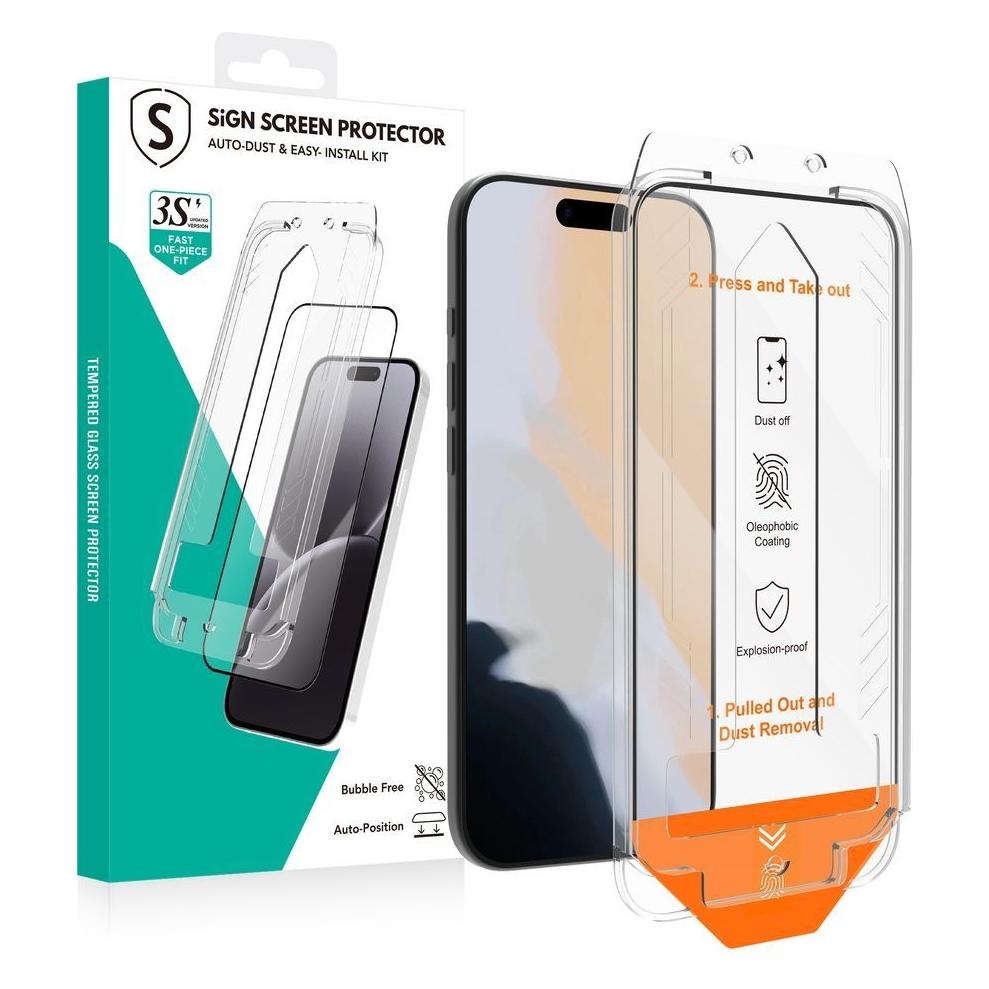 SIGN Displayschutzfolie für das iPhone 18 Pro - EZ Apply mit staubfreiem Applikator (SNTP-IP18P)