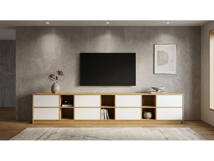 Large buffet sur mesure Chêne Naturel huilé