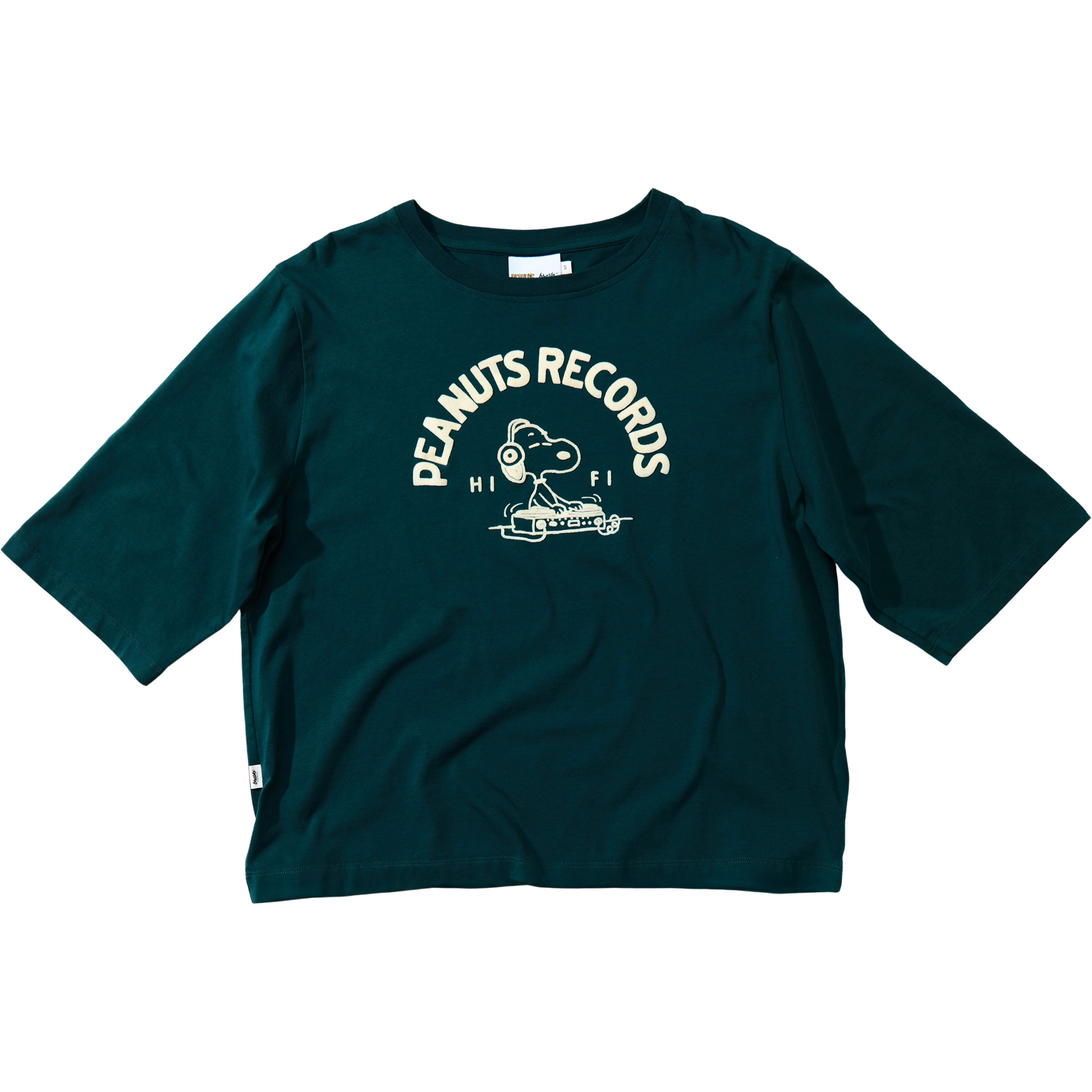 Brava Fabrics Peanuts Records Squared Damen T-Shirts tuerkis Größe XS Lifestyle Hautfreundlich