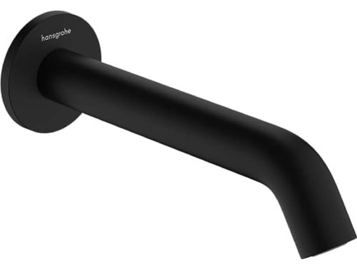 hansgrohe Tecturis S - Baduitloop, Badkraan met voorsprong uitloop 21cm, Badmengkraan, mat zwart