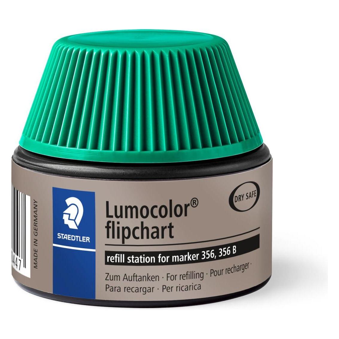 Staedtler Lumocolor flipchart marker 488 56 Nachfüllstation für marker 356 und 356 B, Einzelprodukt, grün (1x) (488 56-5)