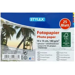 Stylex Fotopapier, 10 x 15 cm, 180 g, 25 Blatt, FSC