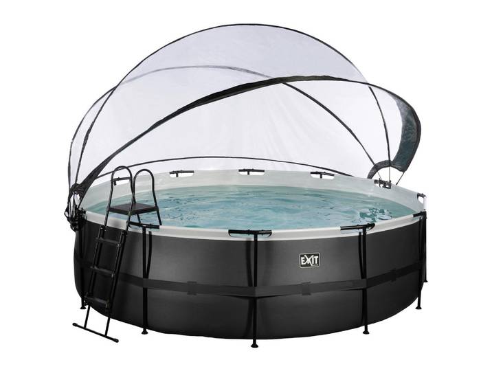 Exit Toys Pool-Set Black, Schwarz, Metall, 122 cm, Freizeit & Co, Pools & Wasserspaß, Pools, Aufstellpools