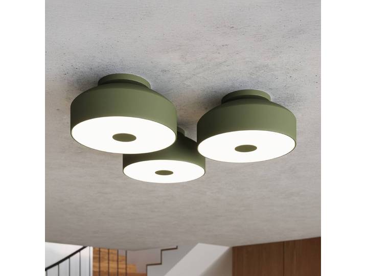 Deckenleuchte CLARO SOLLUX LIGHTING, dimmbar, grün, für Wohn- / Esszimmer, Metall