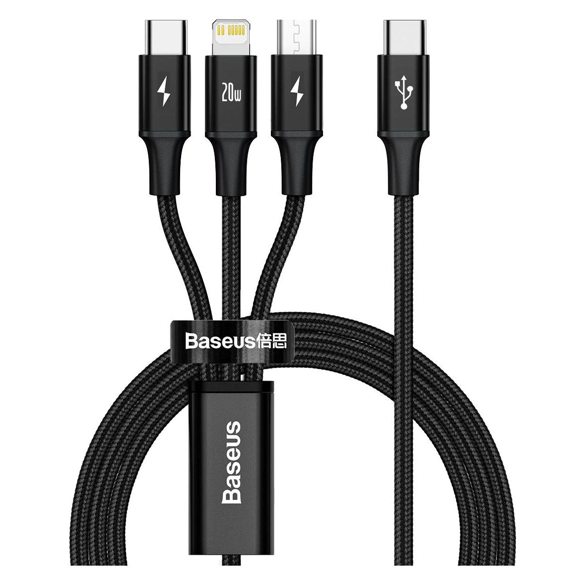 Baseus 3in1 Kabel (1.50 m, 20 W) (CAMLT-SC01)