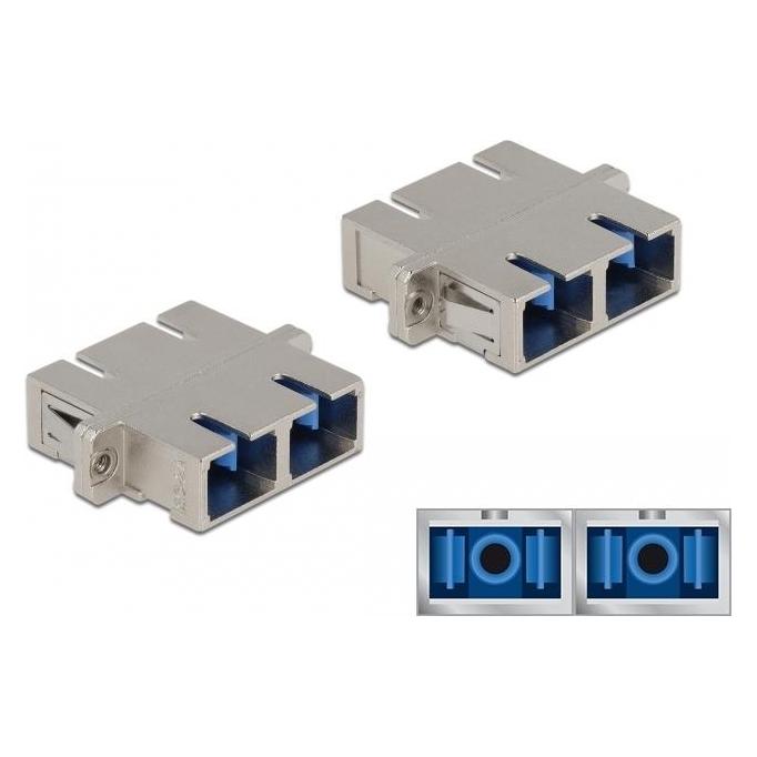 Delock 86873 - LWL Kupplung SC Duplex Buchse zu SC Duplex Buchse Singlemode Metall (Netzwerk Kupplung) (86873)